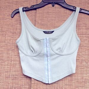 SHEIN pastel green corset top